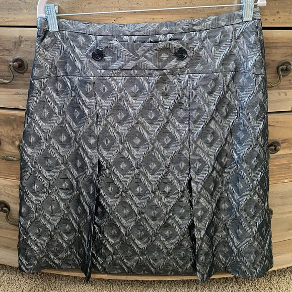 Tevrow + Chase Gun Metal Grey Textured Metallic Skirt - Picture 6 of 7